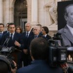 Microfoni e telecamere in un contesto politico istituzionale legato alla polemica su Borsellino.