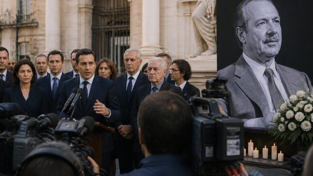 Microfoni e telecamere in un contesto politico istituzionale legato alla polemica su Borsellino.